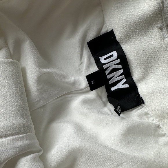 DKNY New With Tags White Cargo Trousers Womens High Waisted Wide Leg Size 10 - Picture 5 of 9